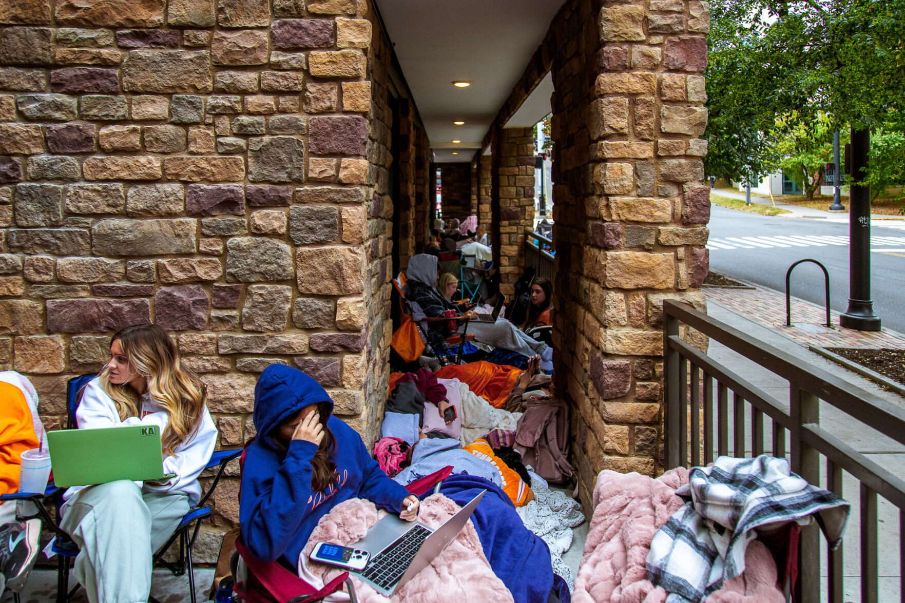 Students in line for The Standard leasing